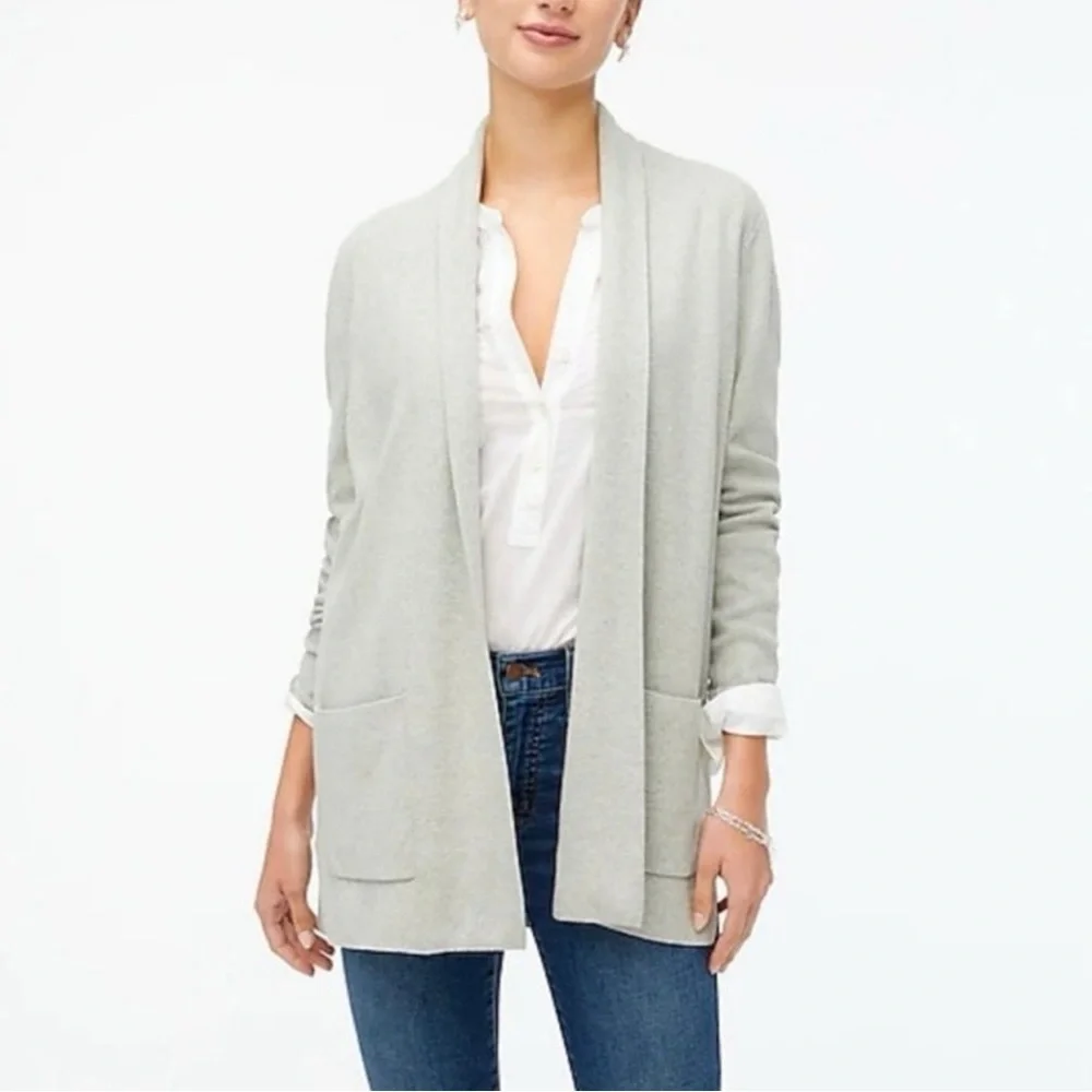 **NWT** J. Crew Women's Gray Open Front Cardigan